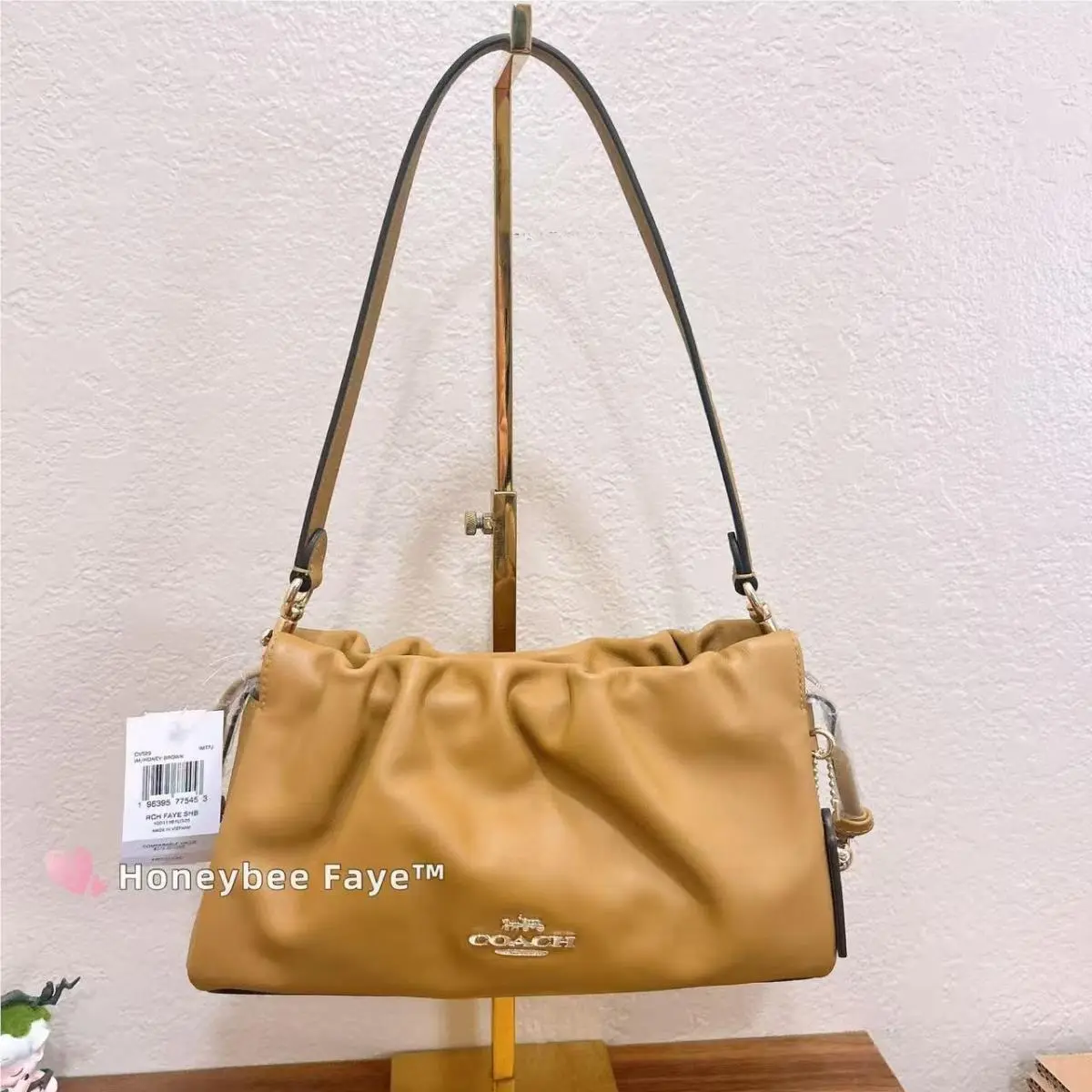 Coach Faye Shoulder Bag with Ruching CV529