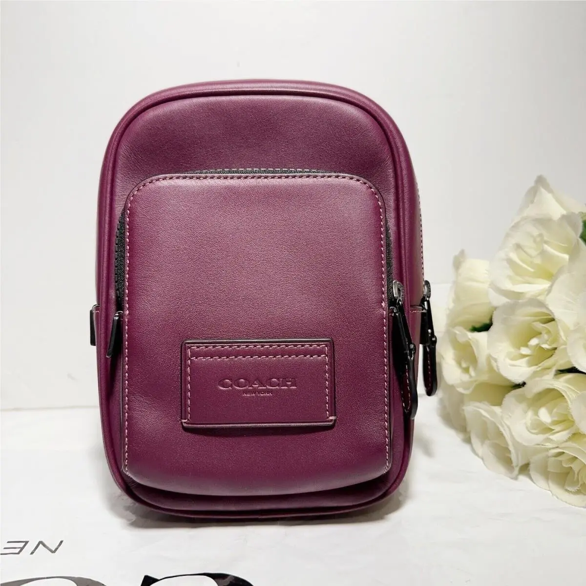 Track Pack 14 /racer Sling Pack CX071/CW317/CR308/CO760 CL410/QB/deep berry by Coach