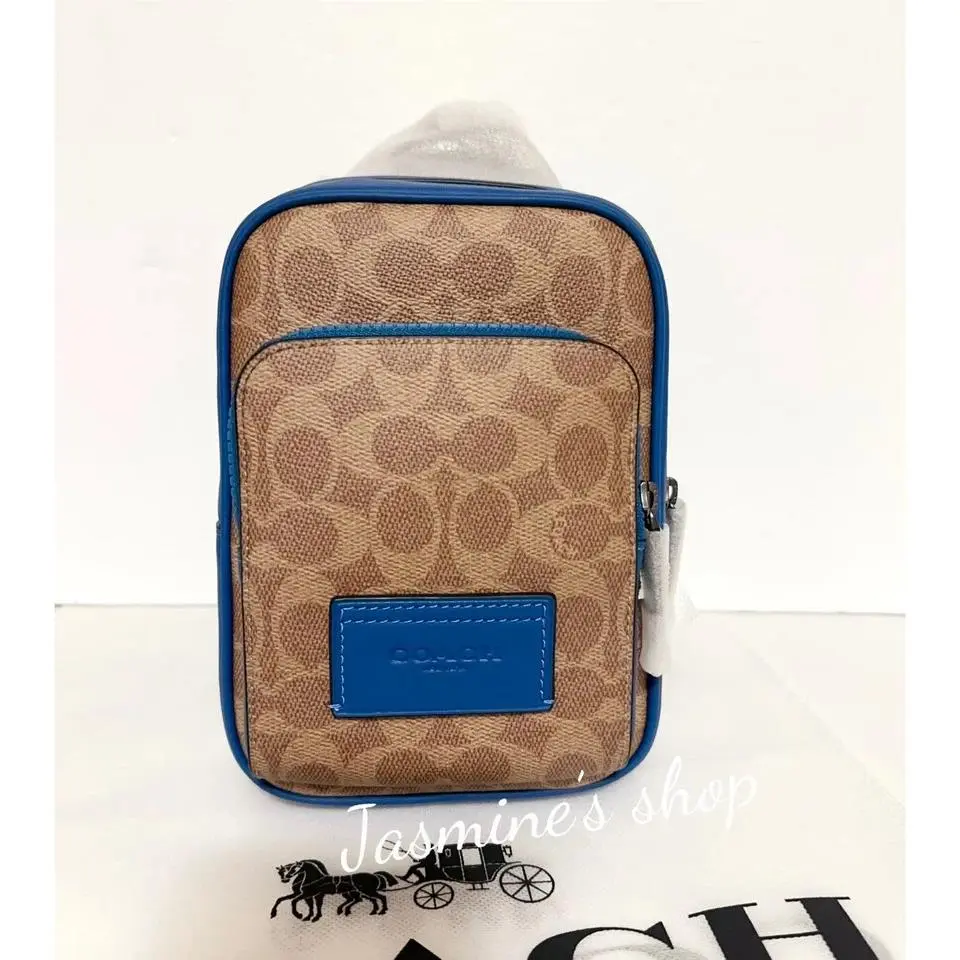 Track Pack 14 /racer Sling Pack CX071/CW317/CR308/CO760 CY912/tan/bright mineral by Coach