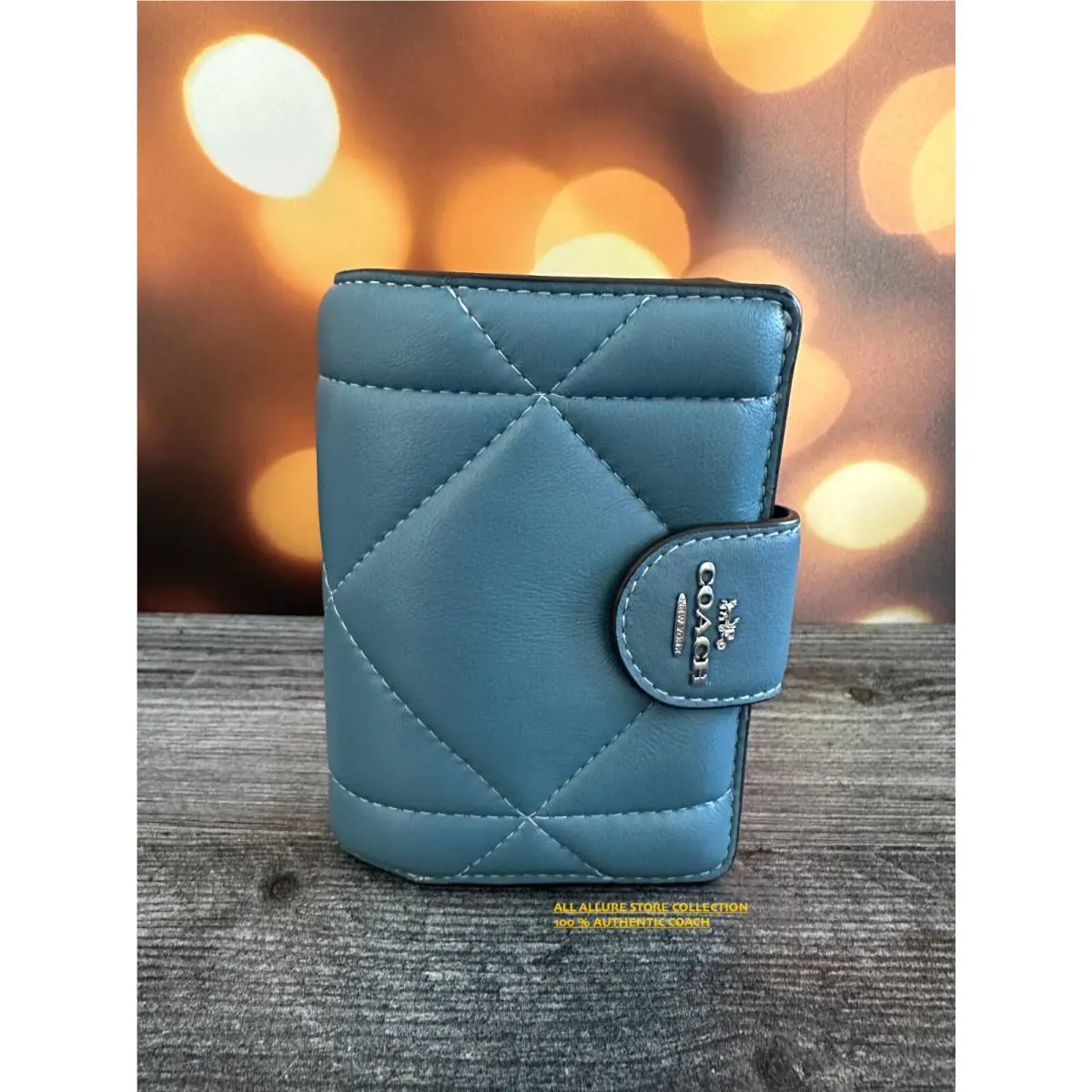 Medium Corner Zip Wallet CM241 CM997 Pick One CM997 Silver/Light Mist by Coach