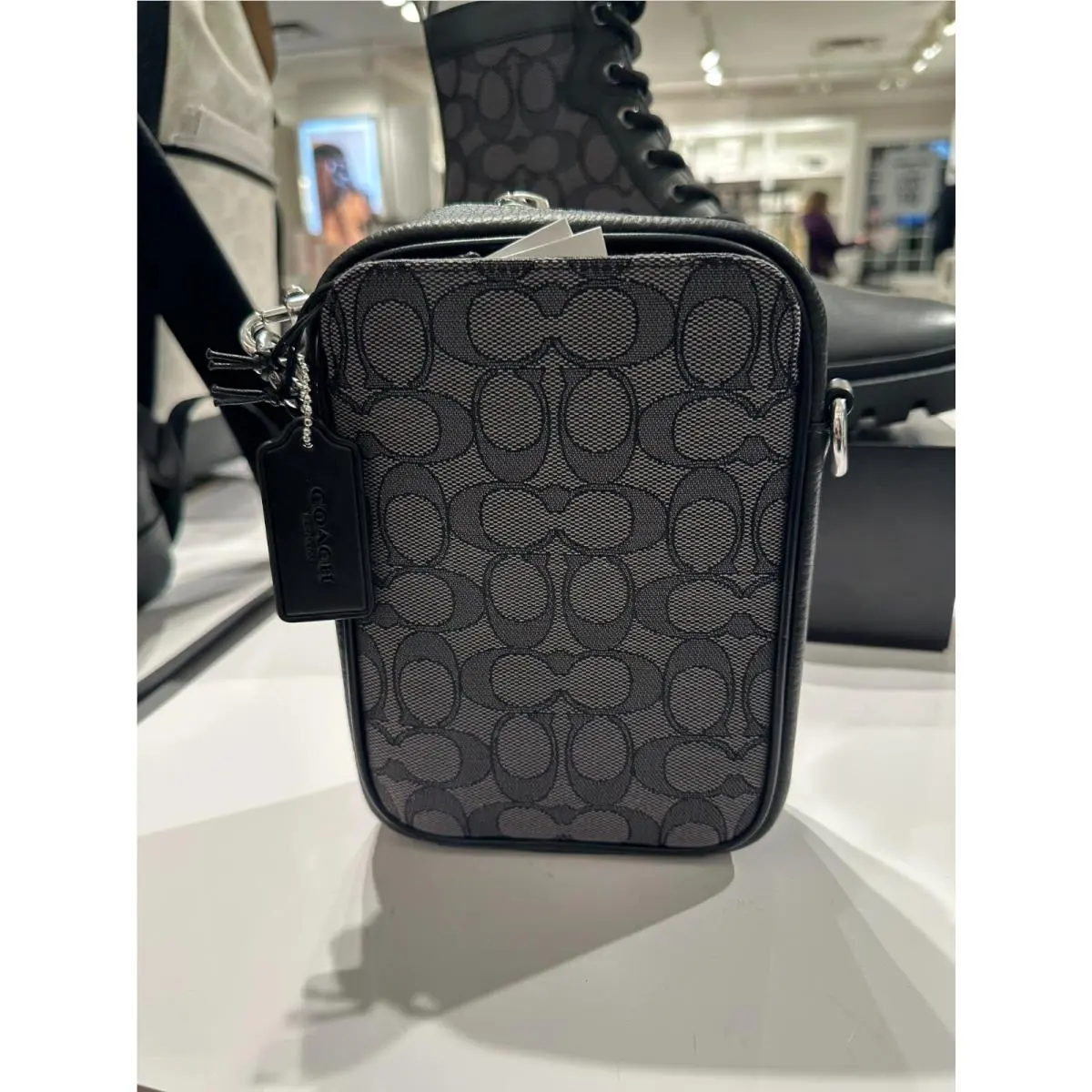 Stanton Crossbody In Signature Jacquard/chambray Pick One CH097 CHARCOAL BLACK by Coach