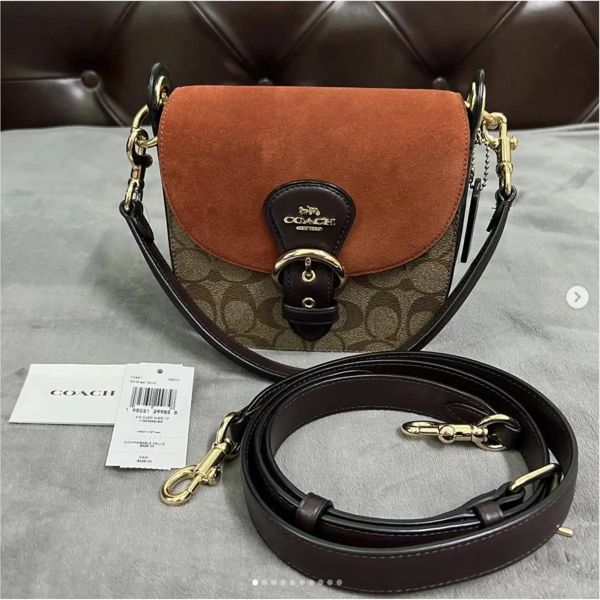Coach Kleo Shoulder Bag 17 In Signature Canvas Small Size