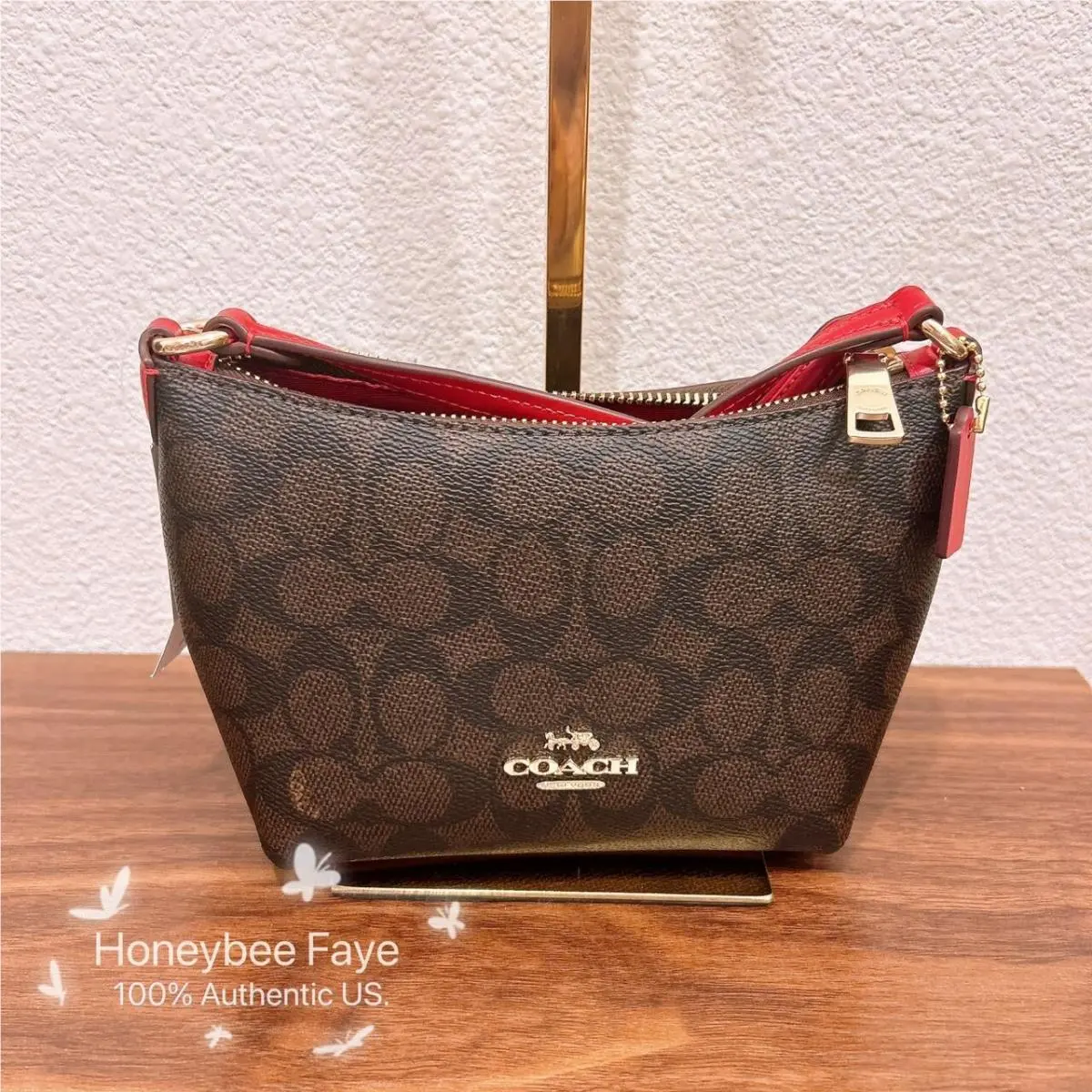 Coach Zip Top Crossbody Bag In Signature Canvas CX604