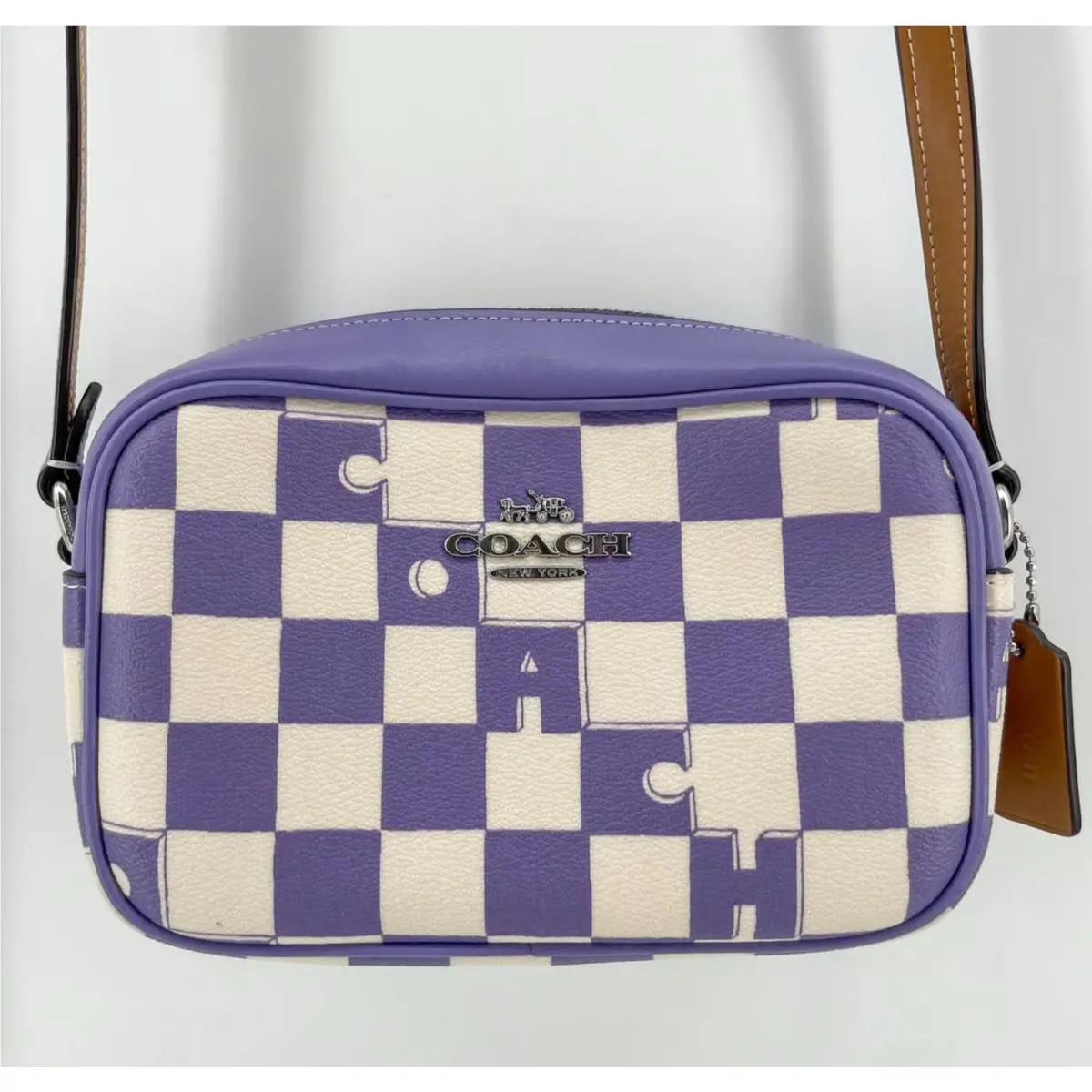 Coach Mini Jamie Camera Bag with Checkerboard Print CR172 Iris
