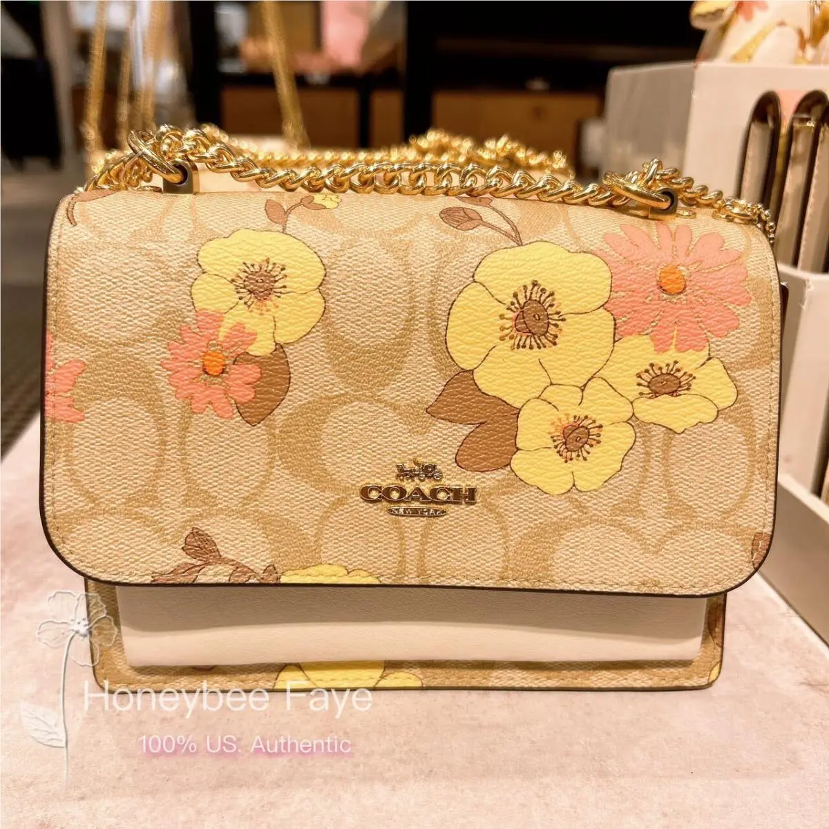Coach Mini Klare Crossbody In Signature Canvas Floral/heart/strawberry Print