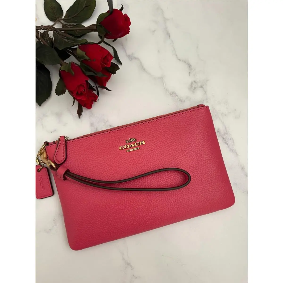 BN  Zip Top Wristlet Pick One 22952 WaterMelon by Coach