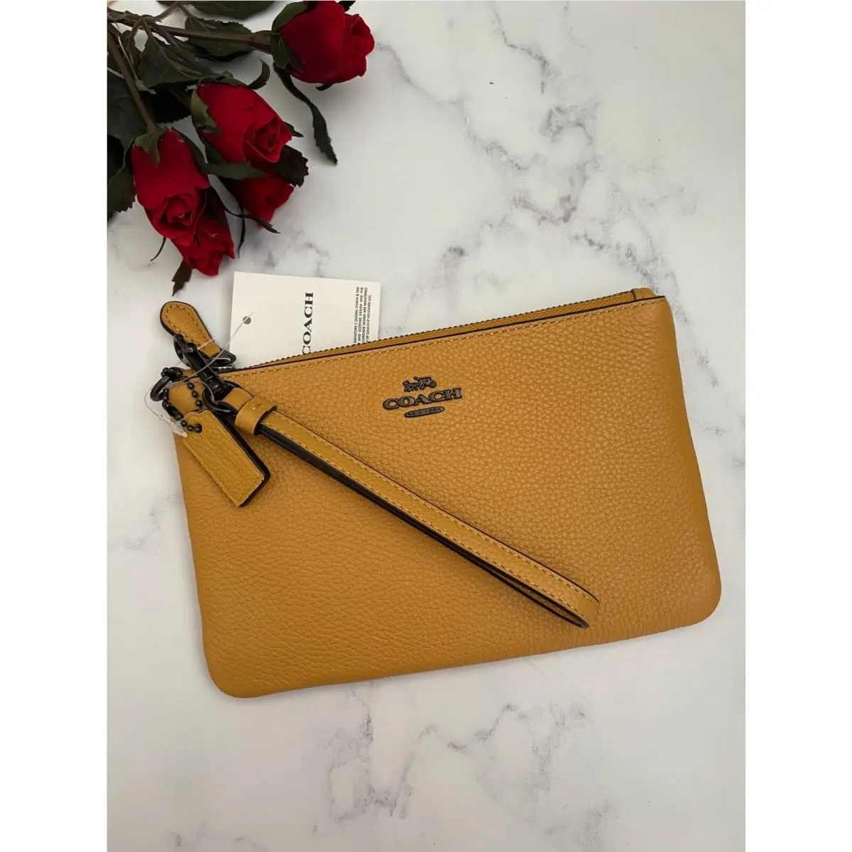 BN  Zip Top Wristlet Pick One 22954 Honeycomb by Coach