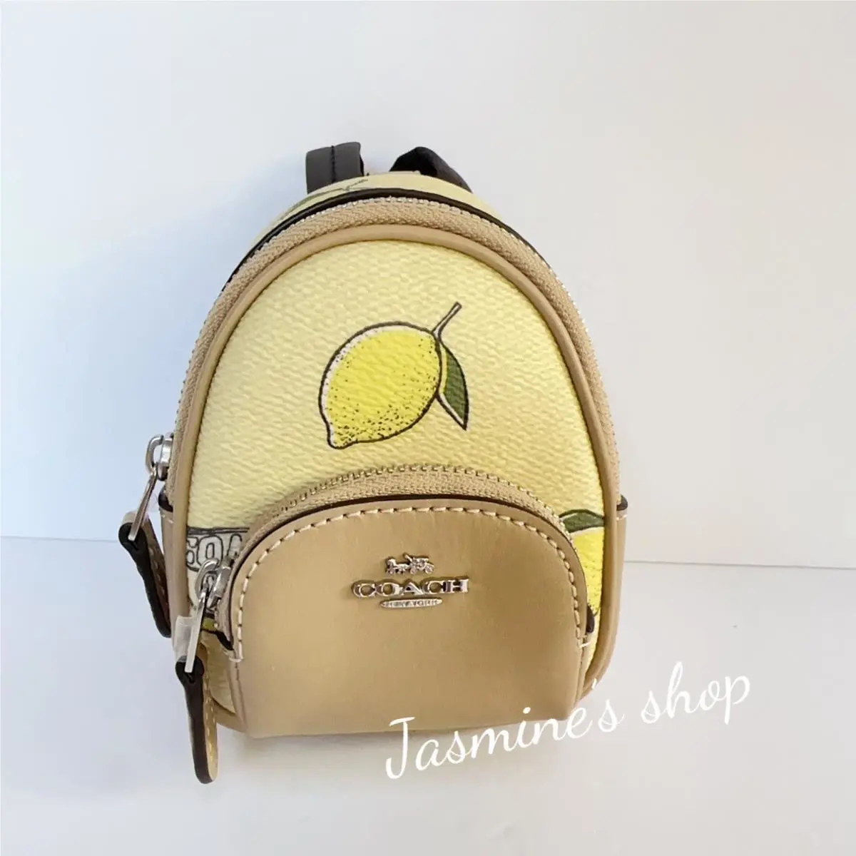 Mini Nolita /backpack Charm In Signature with CAA68/CZ082/CBK67/CW426 CAP03/lemon print /Garden Glade Multi by Coach
