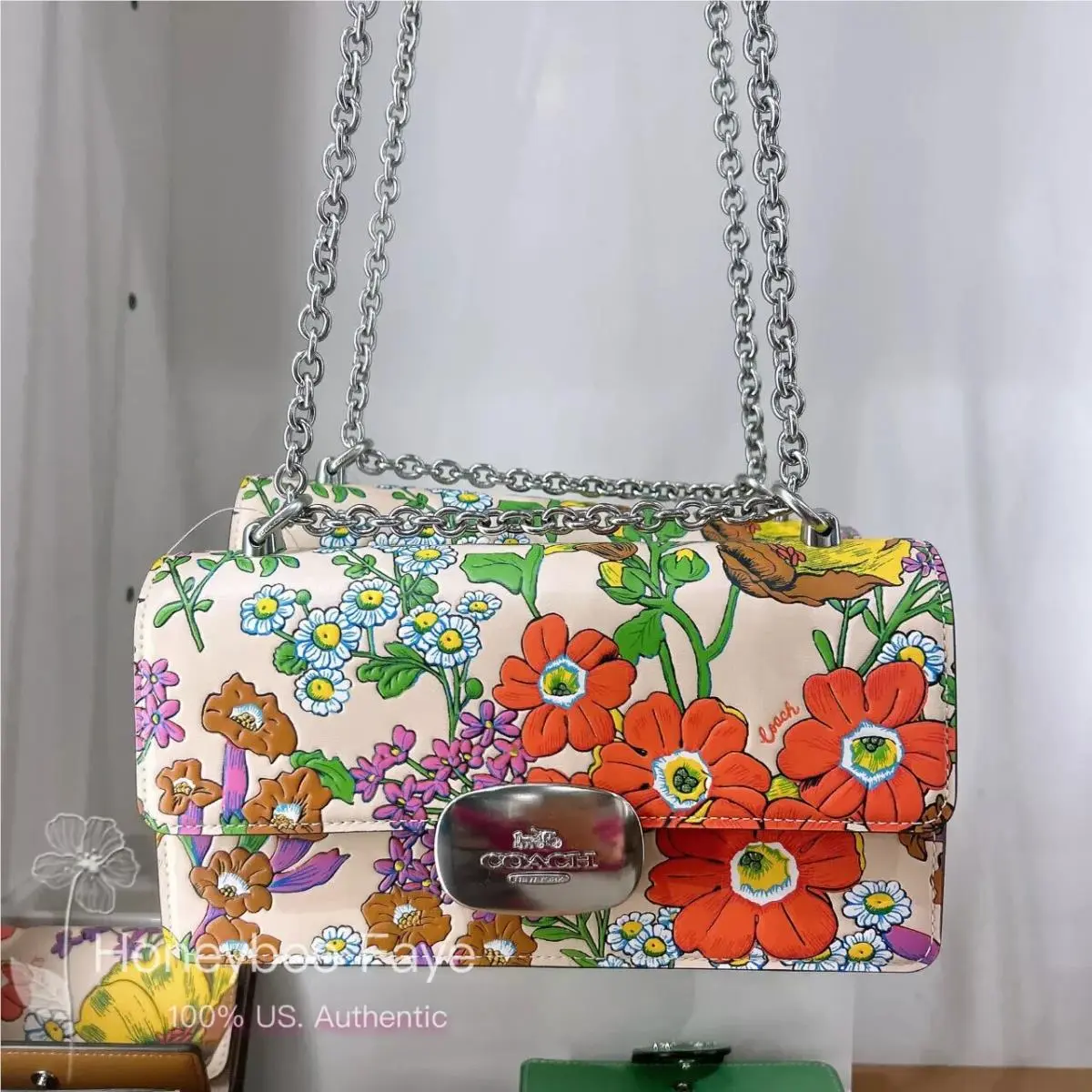 Coach  bag  - CV948 Gold/Dark Cypress Multi, Exterior: Multicolor