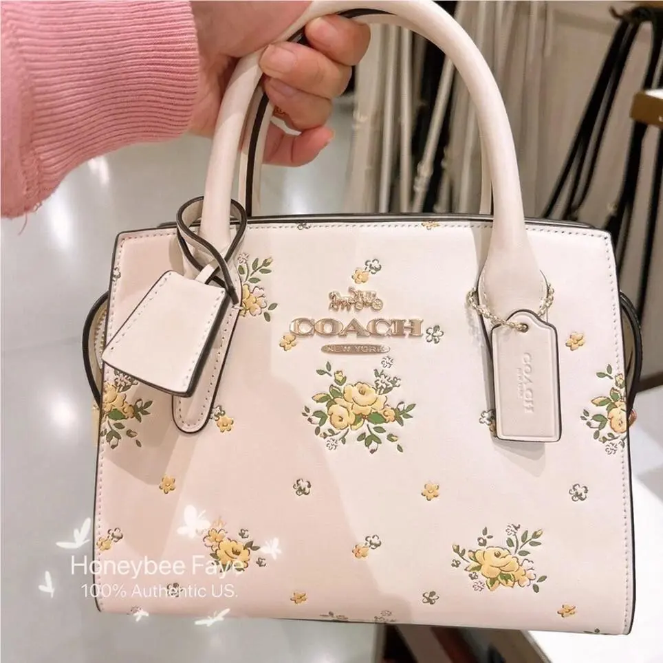 Andrea Carryall Bag In Signature Jacquard/ Canvas CP081/CR105/CT766 CAL46 Gold/Chalk Multi by Coach