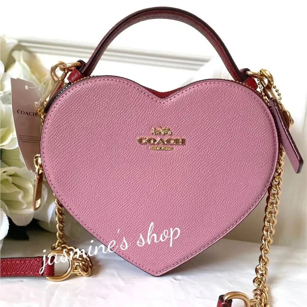 Heart Women`s Crossbody Bag C6952/CE652/CP020/CP021 c6952/gold /true pink by Coach