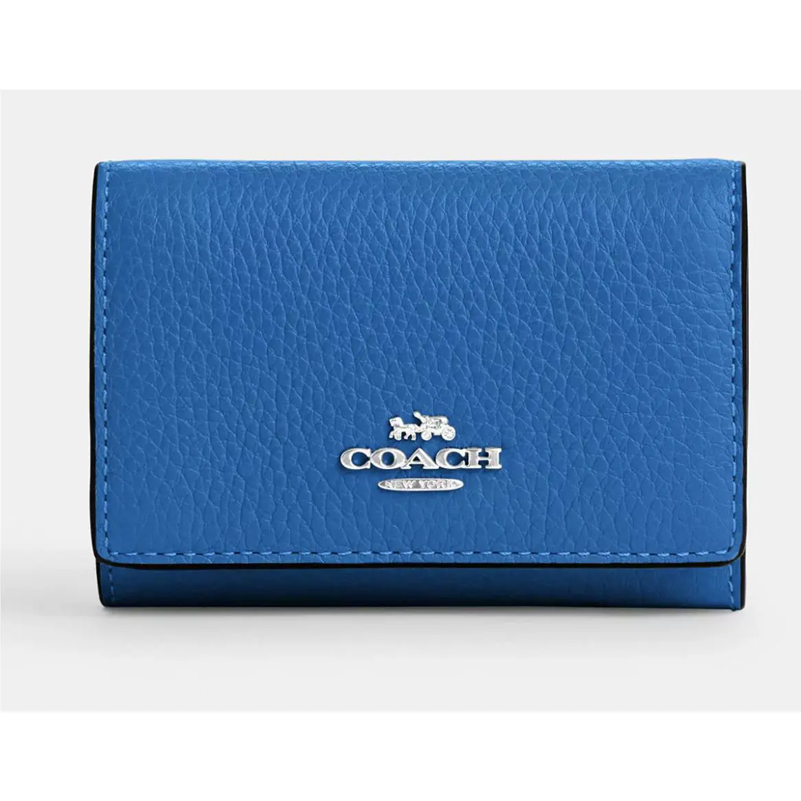 Small Snap Wallet Black Retro Yellow Tulip Poppy Blue Brown Redwood Denim Silver/Bright Blue by Coach