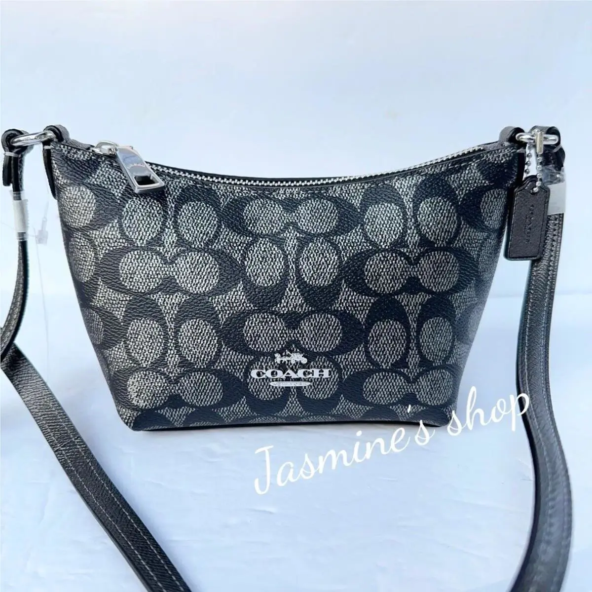 Coach Zip Top Crossbody Bag In Signature Canvas cw338/CW336