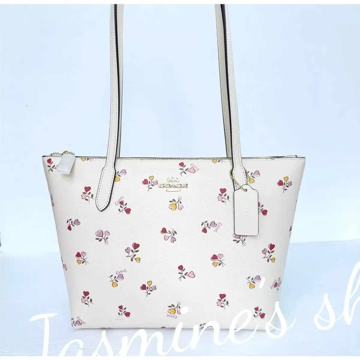 Fiona Zip Tote Bag In Signature Canvas CW396/CW397 by Coach