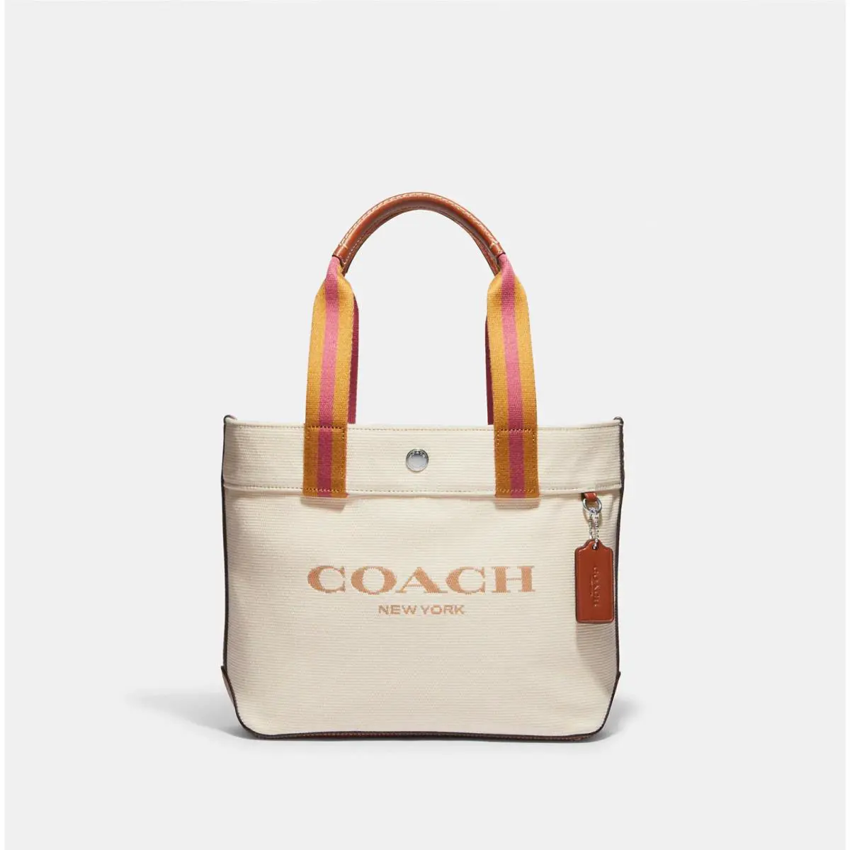 Men`s Canvas Tote 20 CK168 Silver/Natural Multi by Coach