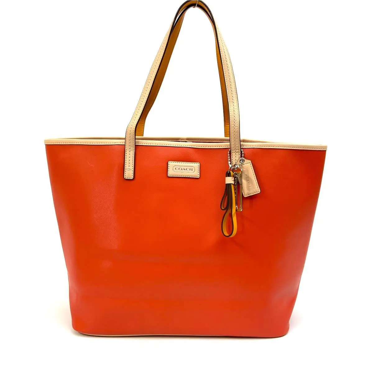 Park Metro Leather Tote Vermillion by Coach
