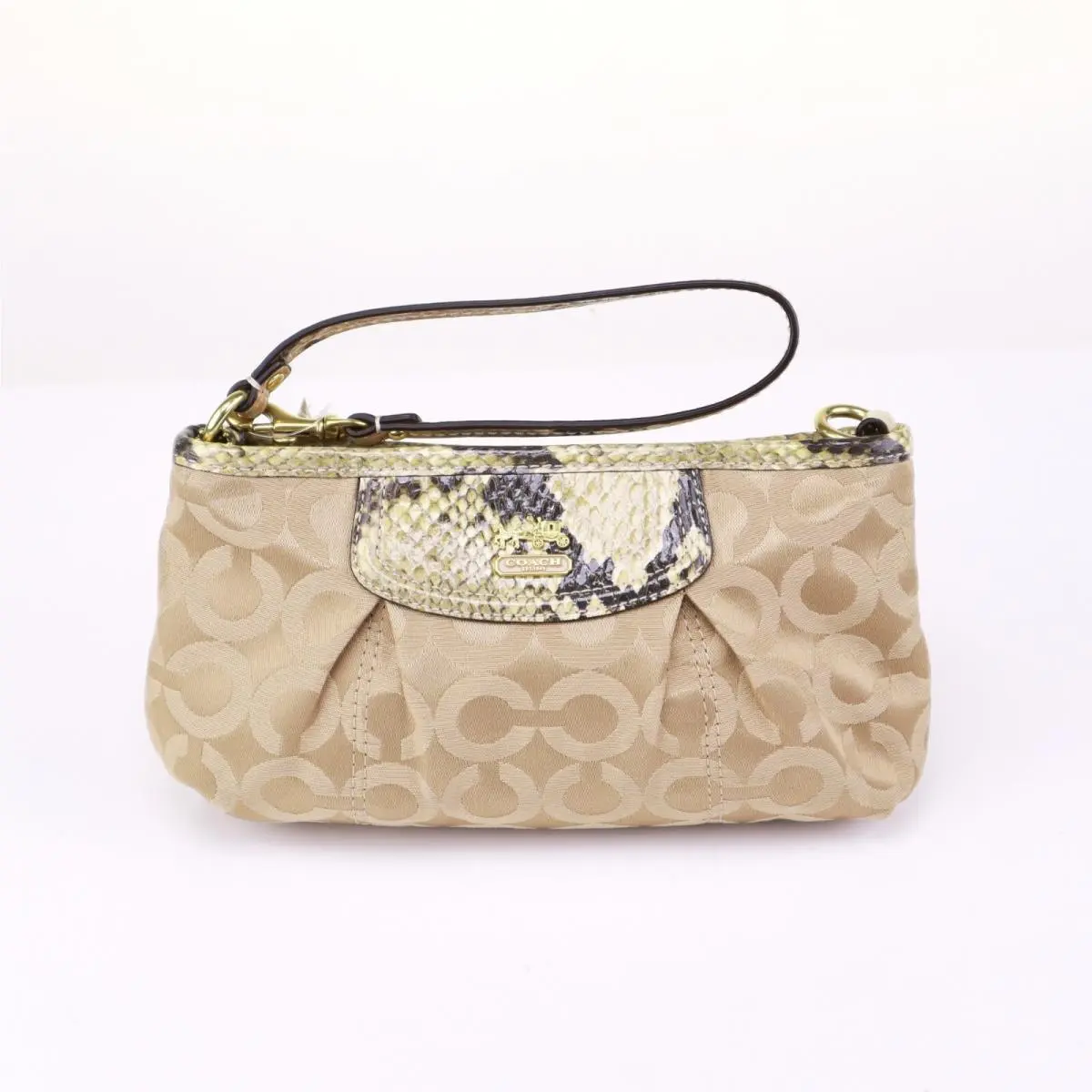 Multi Color Wristlet Wallet Many Designs Signature Snake Trim by Coach
