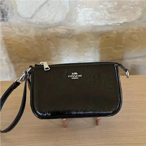 Coach Patent Leather Nolita Wallet Black