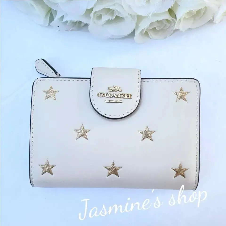 Coach Medium Corner Zip Wallet with Star Print CW530