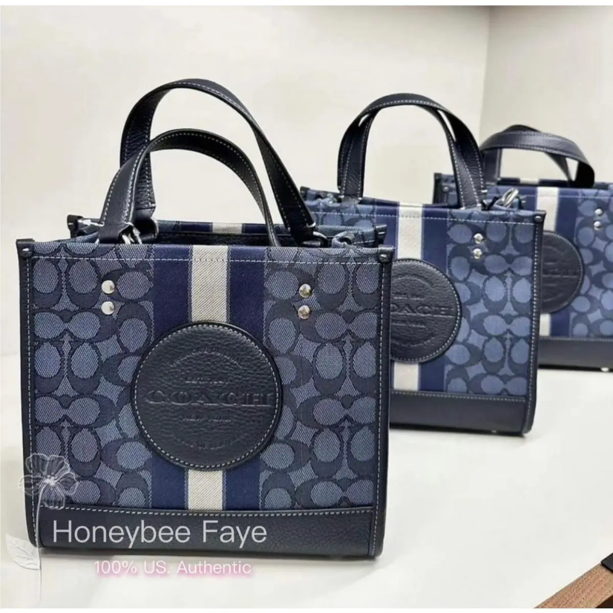 Coach Dempsey Tote 22 In Signature Jacquard c8417/C5637/CJ576