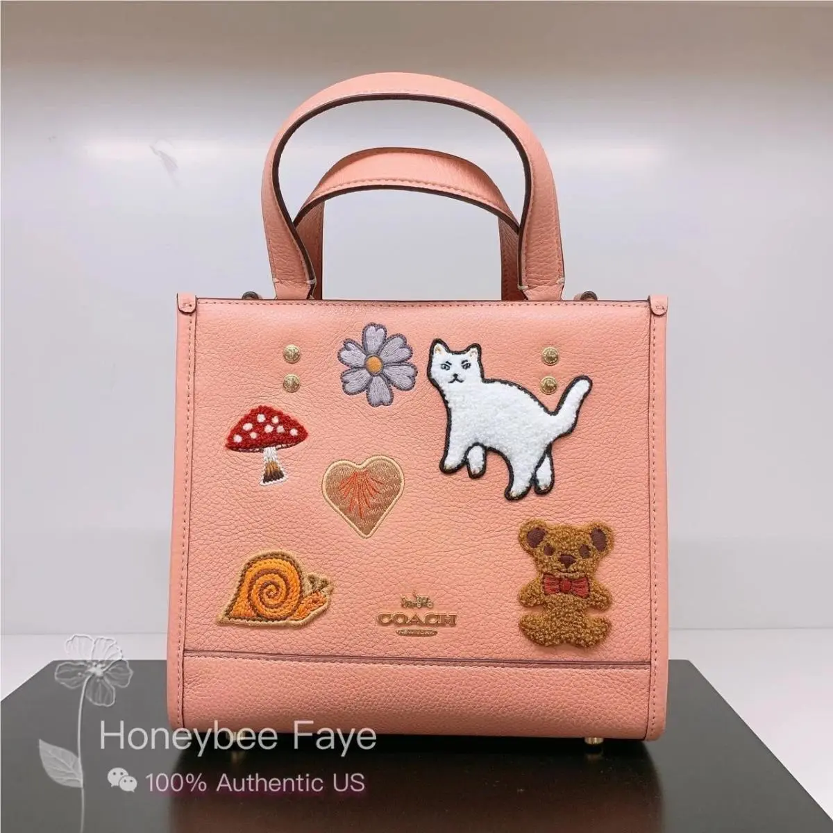 Dempsey Tote 22 In Signature Jacquard c8417/C5637/CJ576 CC421 Gold/Candy Pink Multi by Coach