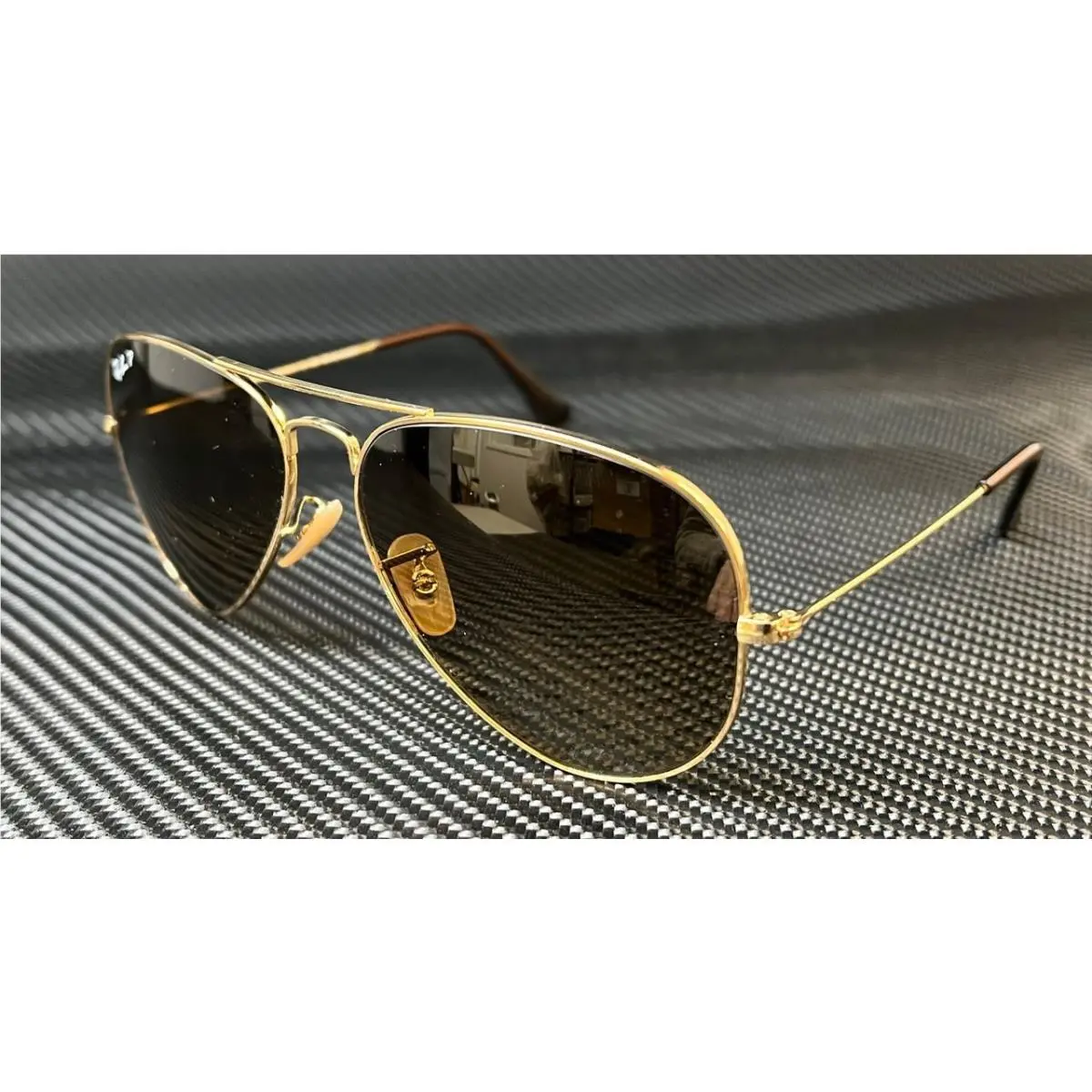 Ray Ban RB3025 001 M2 Gold Aviator 58 mm Unisex Polarized Sunglasses by Ray-Ban