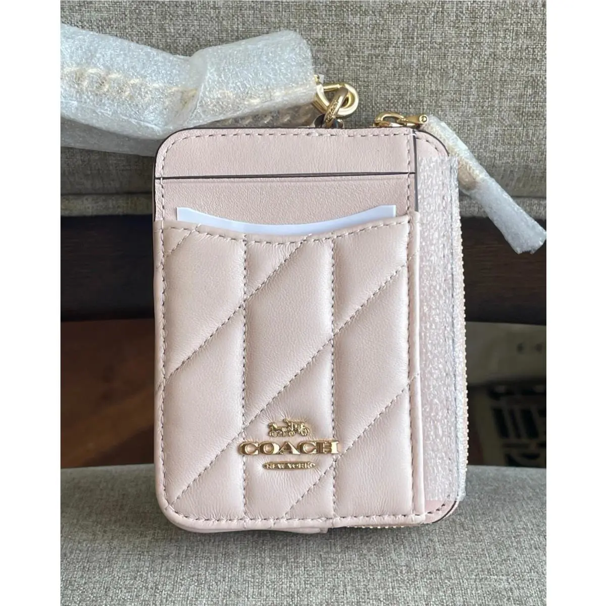Coach Zip Card Case with Quilting CZ467