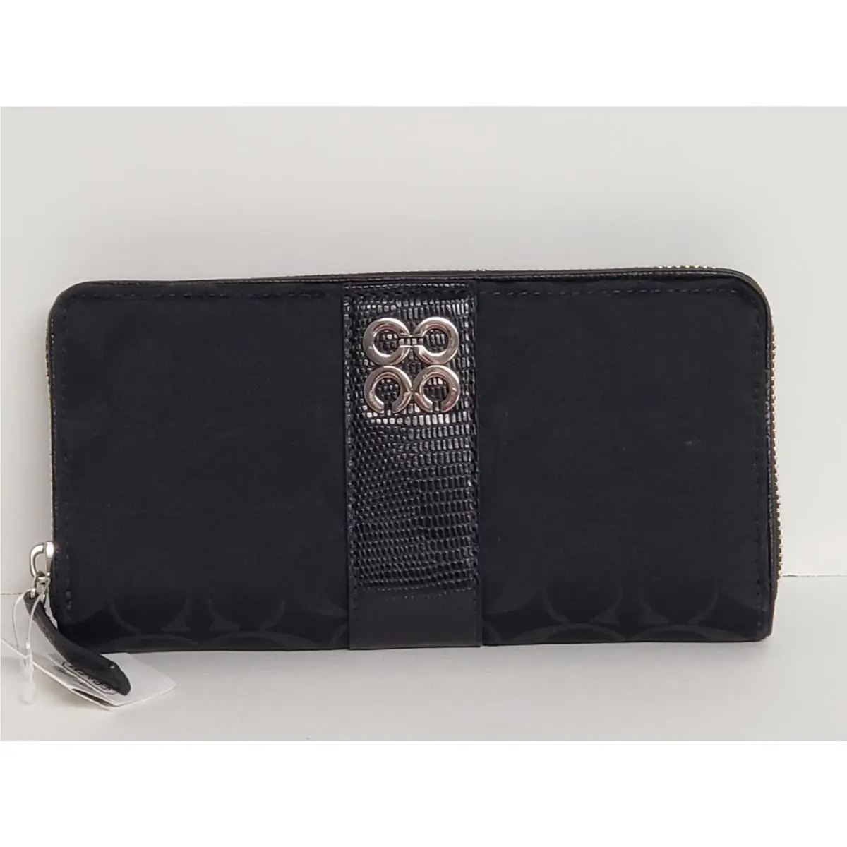 Coach Julia Black Signature or Patent Leather Accordion Wallet 45341 43984