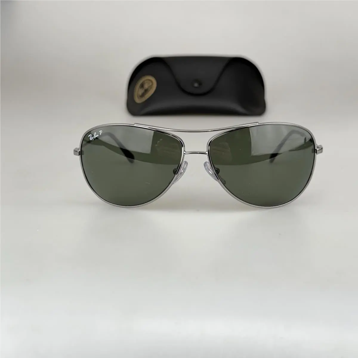 Ray-ban Sunglasses RB 3293 004/9A Silver Polarized Aviator Pilot + Case by Ray-Ban