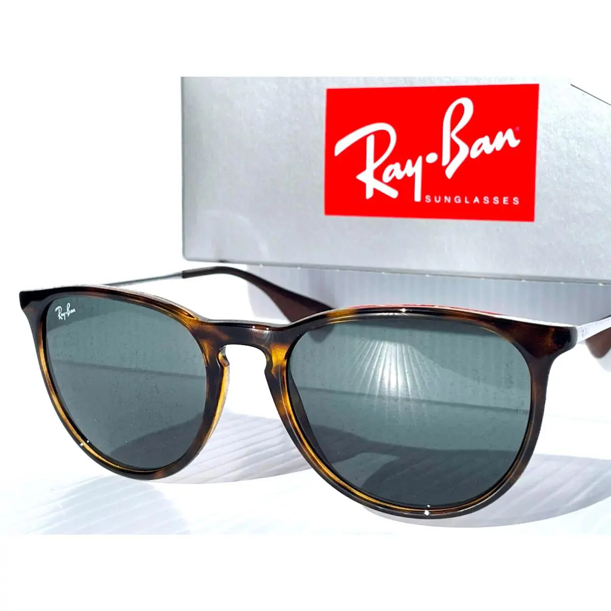 Ray-ban Sunglasses RB4171 710/71 Italy Tortoise Round Green Non-polarized Unisex