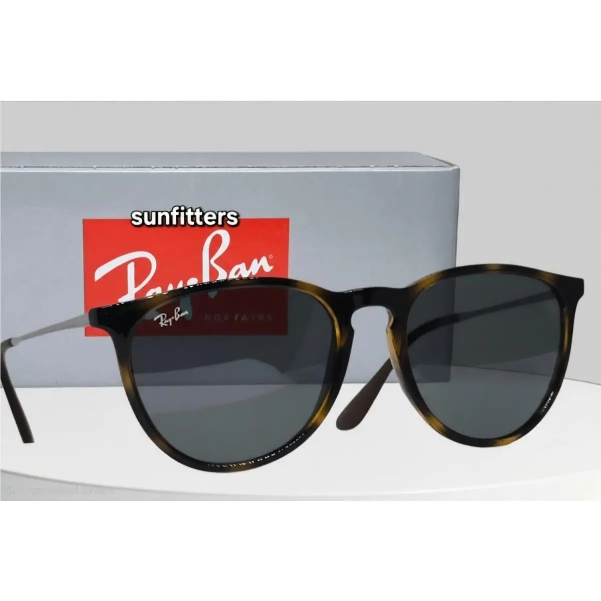 Ray Ban Erika Light Havana Tortoise/dark Green RB4171 710/71 54 Sunglasses by Ray-Ban