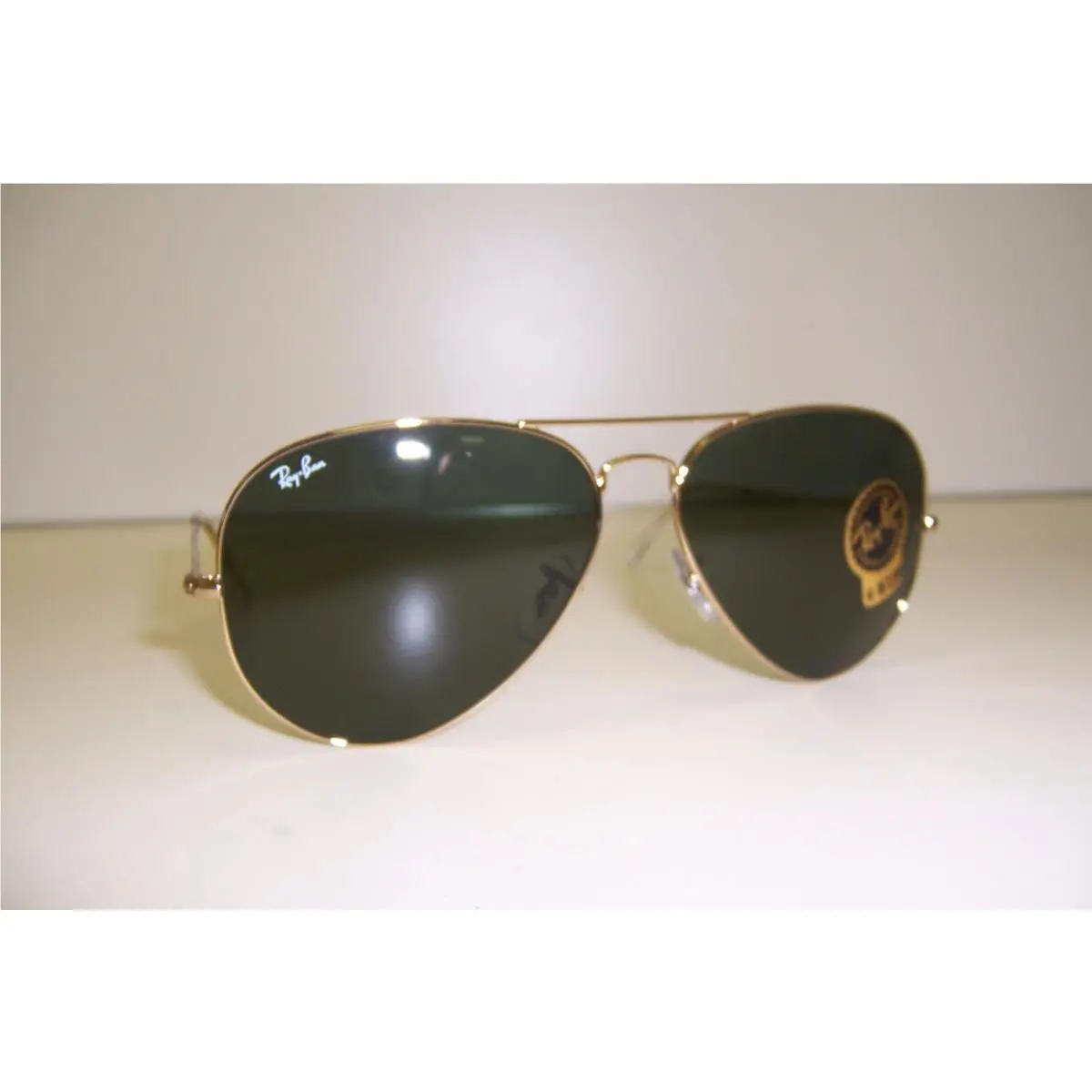 Ray Ban Sunglasses 3026 L2846 Arista Gold/green Aviator