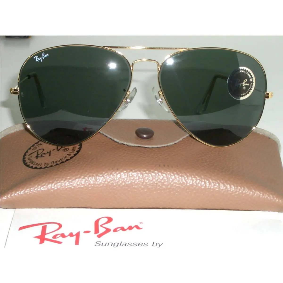 62/14 Vintage B L Ray Ban L2846 Arista Large Metal II G15 Aviator Sunglasses