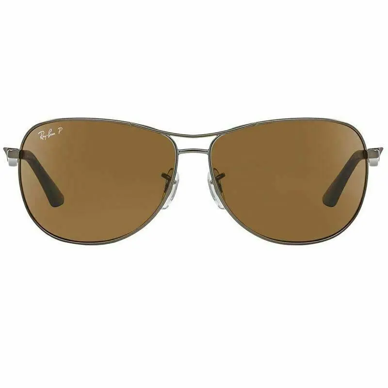 Ray-ban Gunmetal Brown Polarized Lens Men SunglassesRB3519 029/83 - Frame: Gray, Lens: Brown