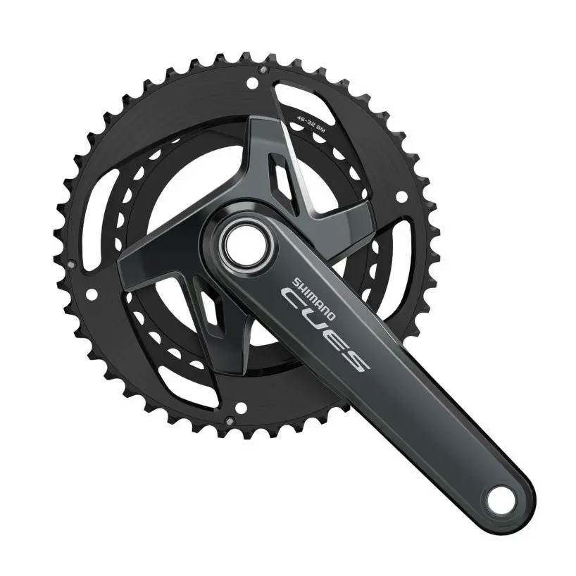 Shimano Cues FC-U8000-2 Hollowtech II Ebike Crankset 2x11-Speed 170mm 175mm