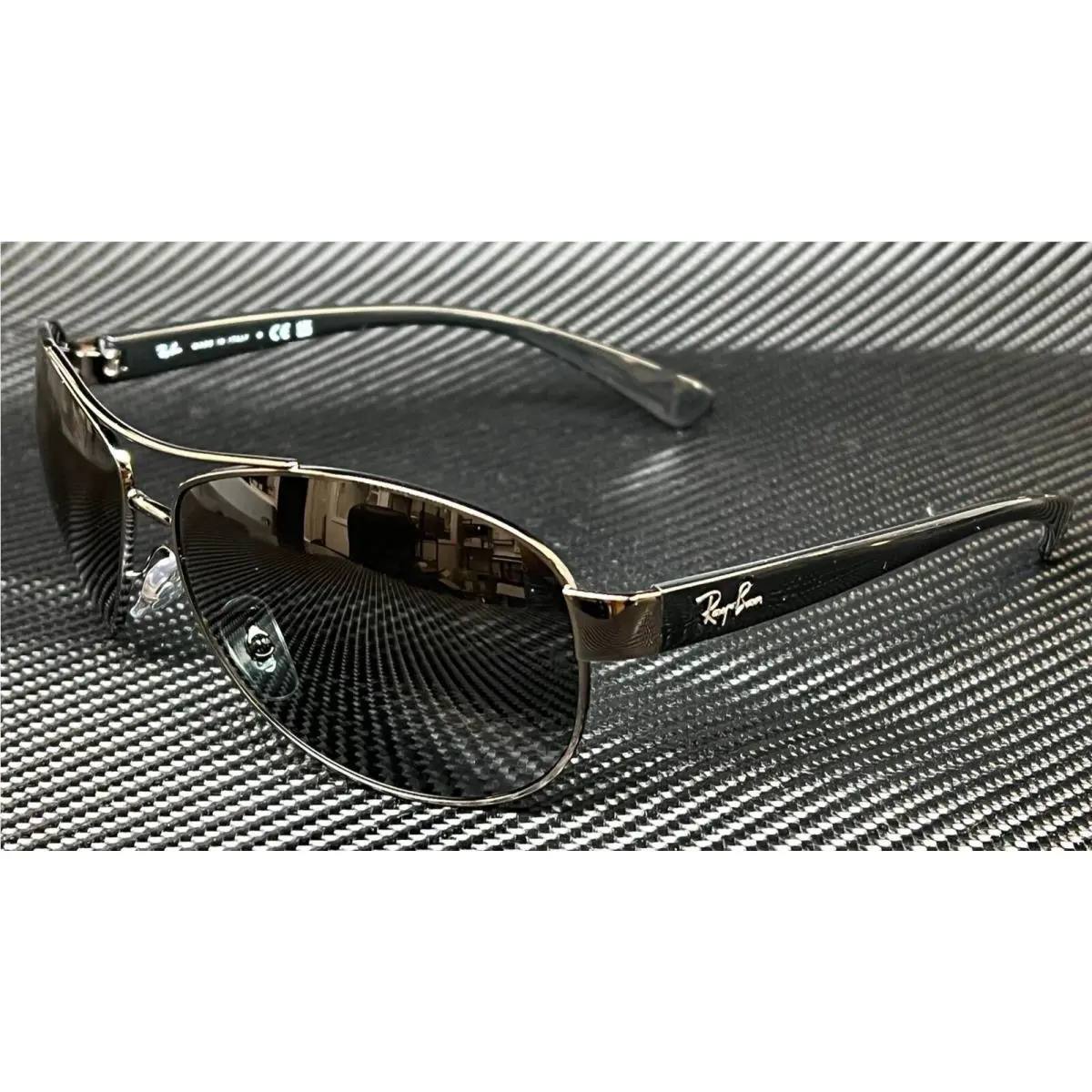 Ray Ban RB3386 004 71 Gunmetal Pilot Men`s 67 mm Sunglasses