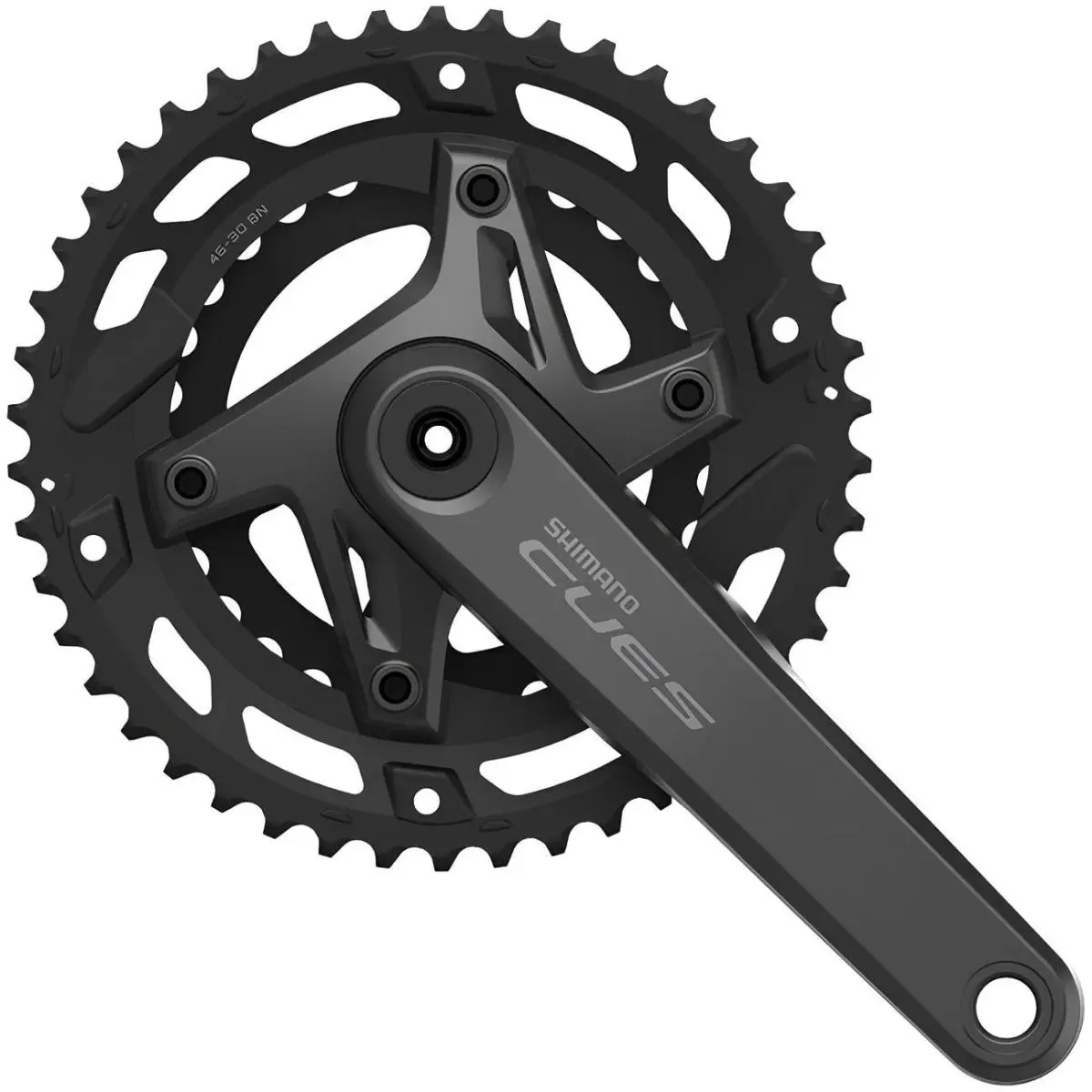 Shimano Cues FC-U6000-2 Black Crankset 2x9/10/11-Speed 170mm 175mm 46-30T