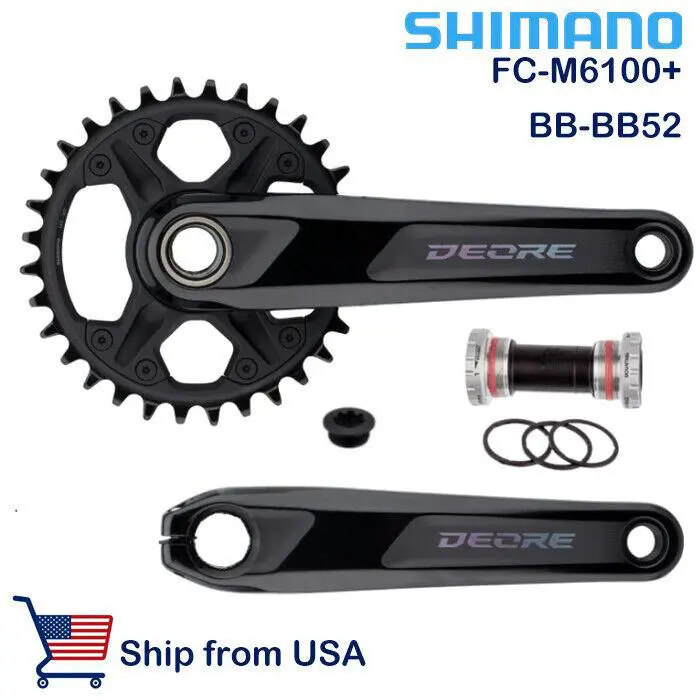 Shimano Deore FC-M6100 Crankset 170mm 12 Speed 32t Bottom Bracket BB52 MT500
