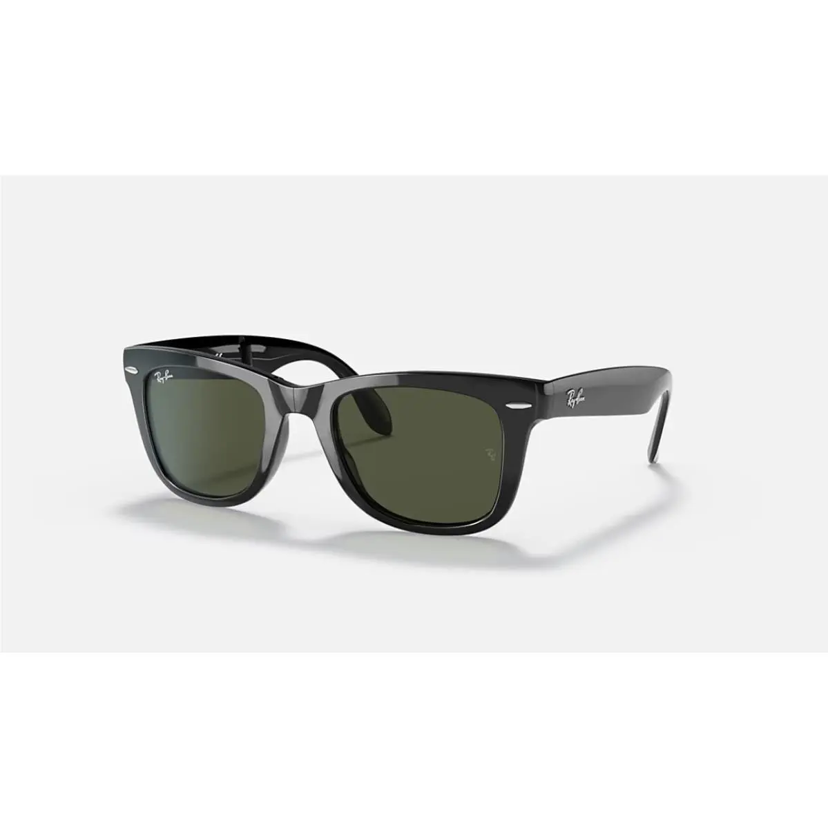 Ray-ban Wayfarer Folding Classic Polished Black/G-15 Green 50 mm Sunglasses - Frame: Polished Black, Lens: Green