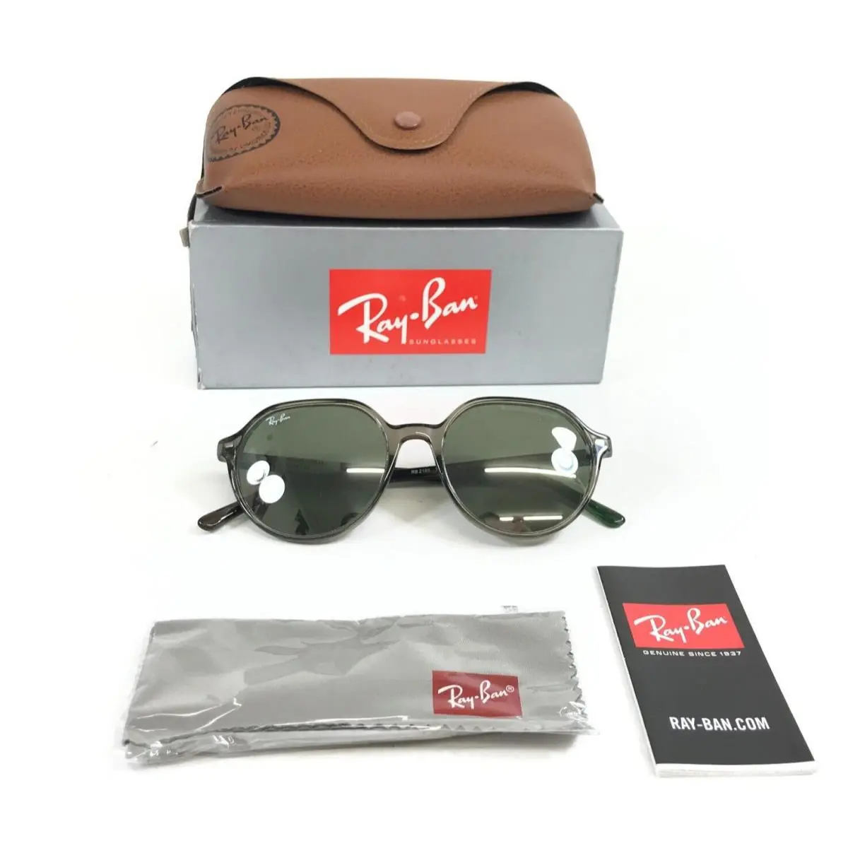 Ray-ban Sunglasses RB2195 Thalia 6635/5C Transparent Green w/ Grey Mirror 53 mm by Ray-Ban