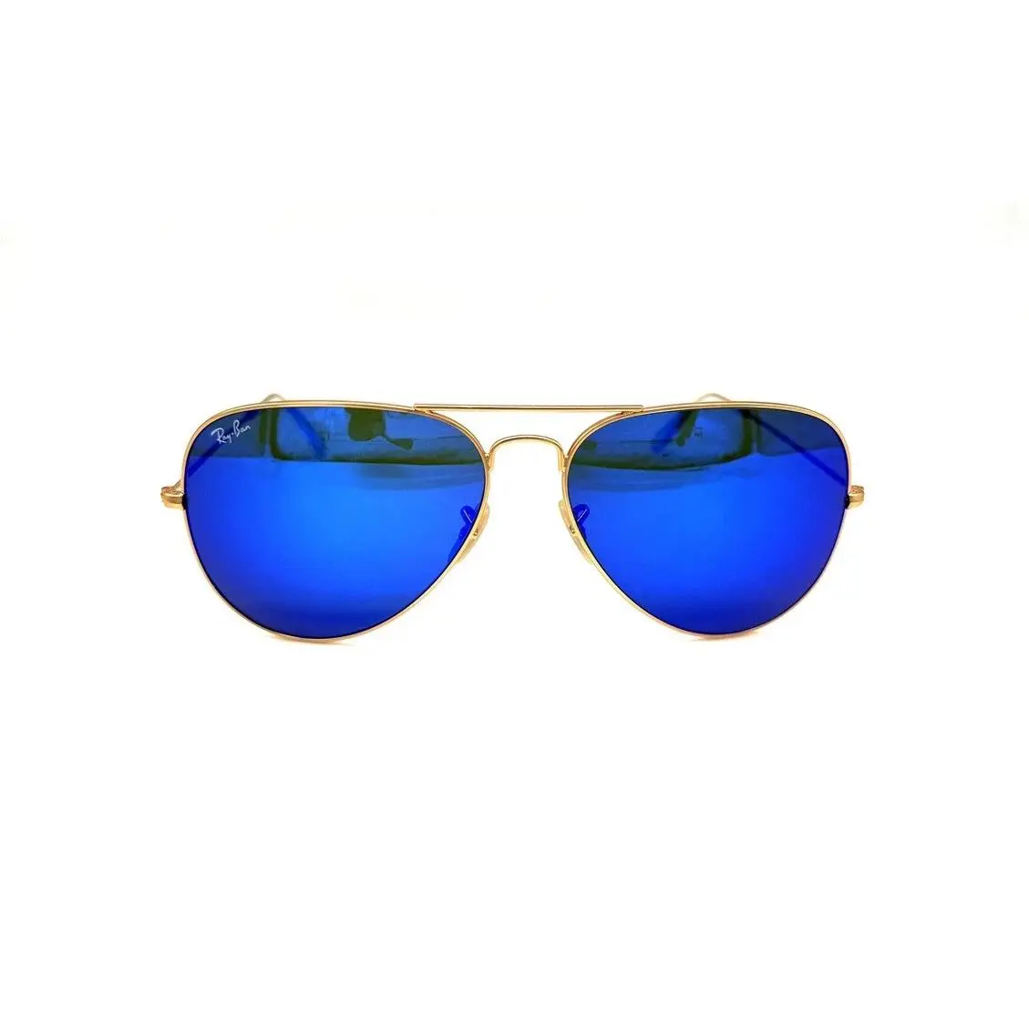 Ray-ban RB3025 112/17 Aviator Gold Frame Blue Mirror Sunglasses 55