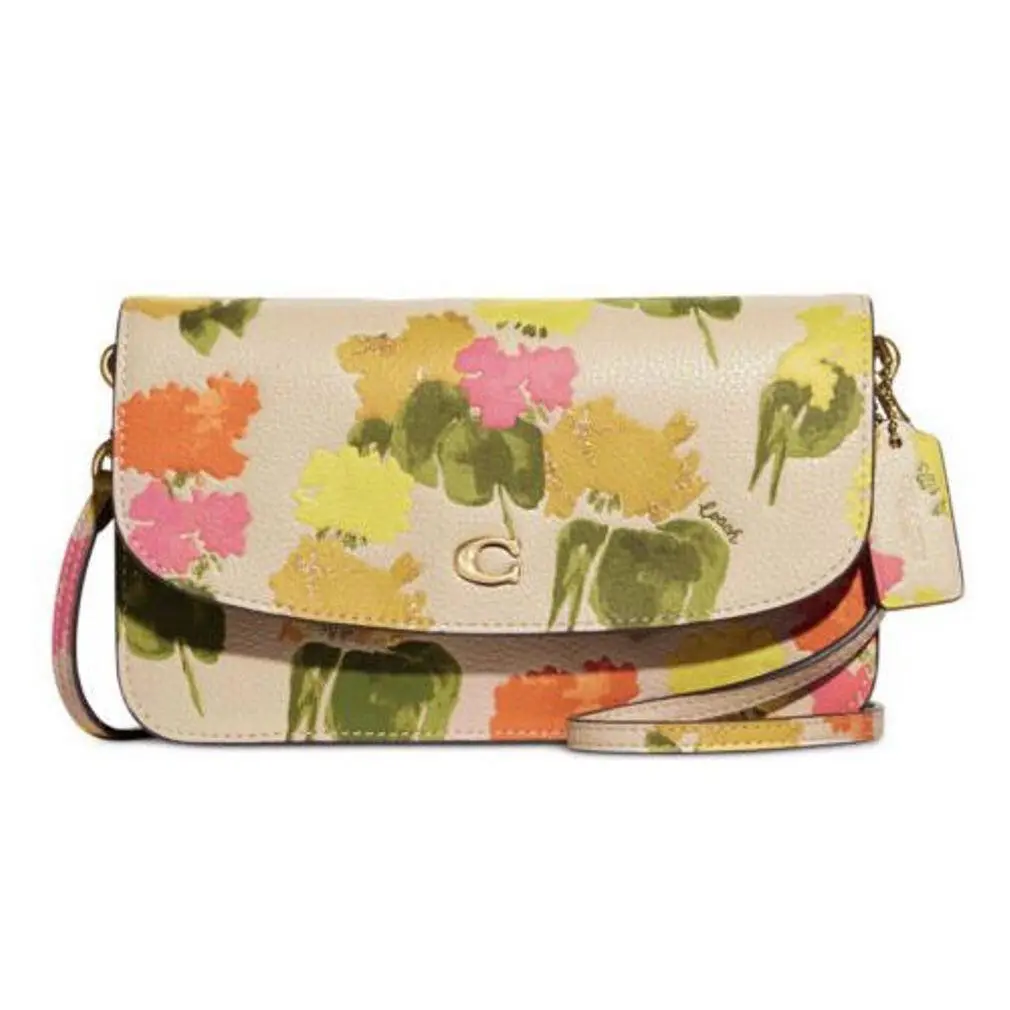 Floral Printed Leather Hayden Crossbody Phone Bag Handbag by Coach
