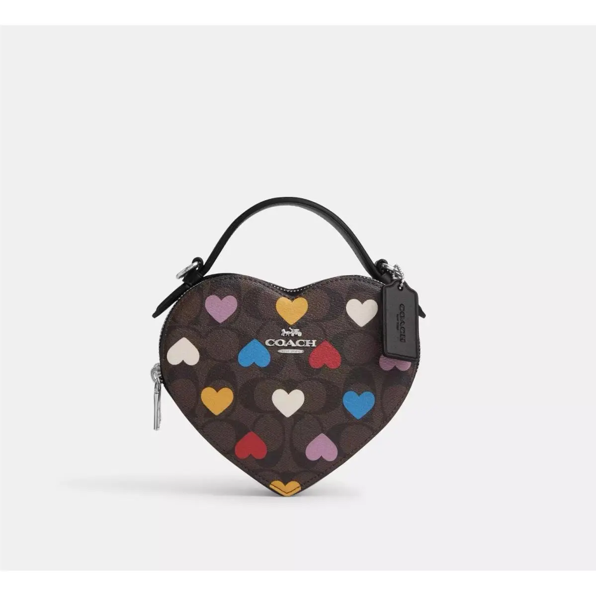 Heart Crossbody Silver/metallic Lilac CP022 by Coach