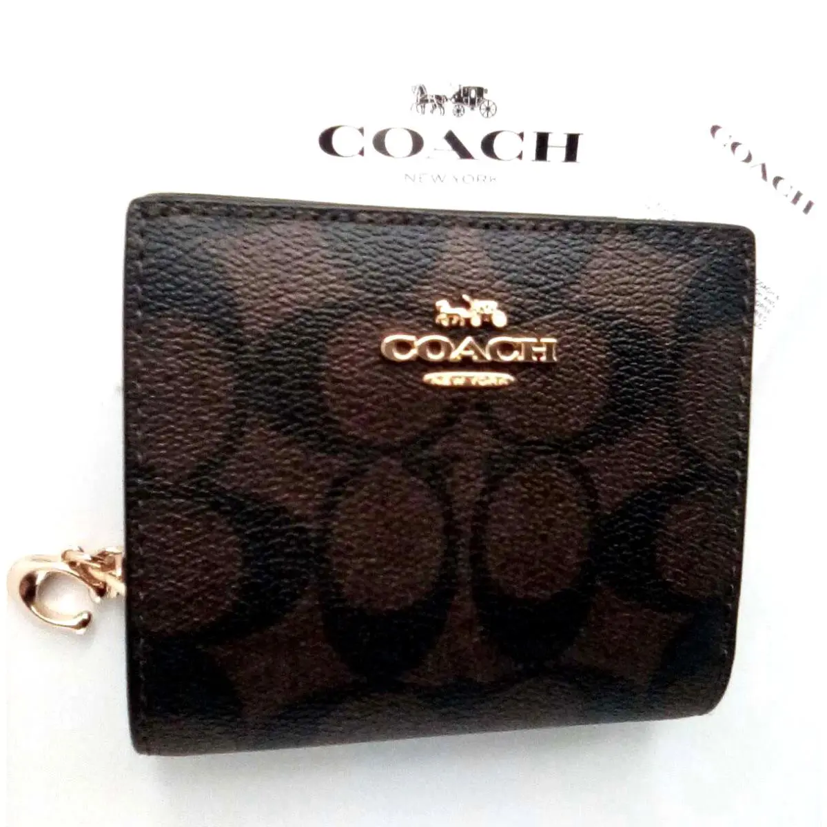 Coach C3309 Snap Wallet In Signature Canvas