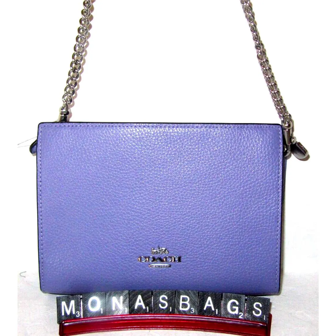 CR238 Slim Crossbody Bag Light Violet Refined Pebble Leather by Coach