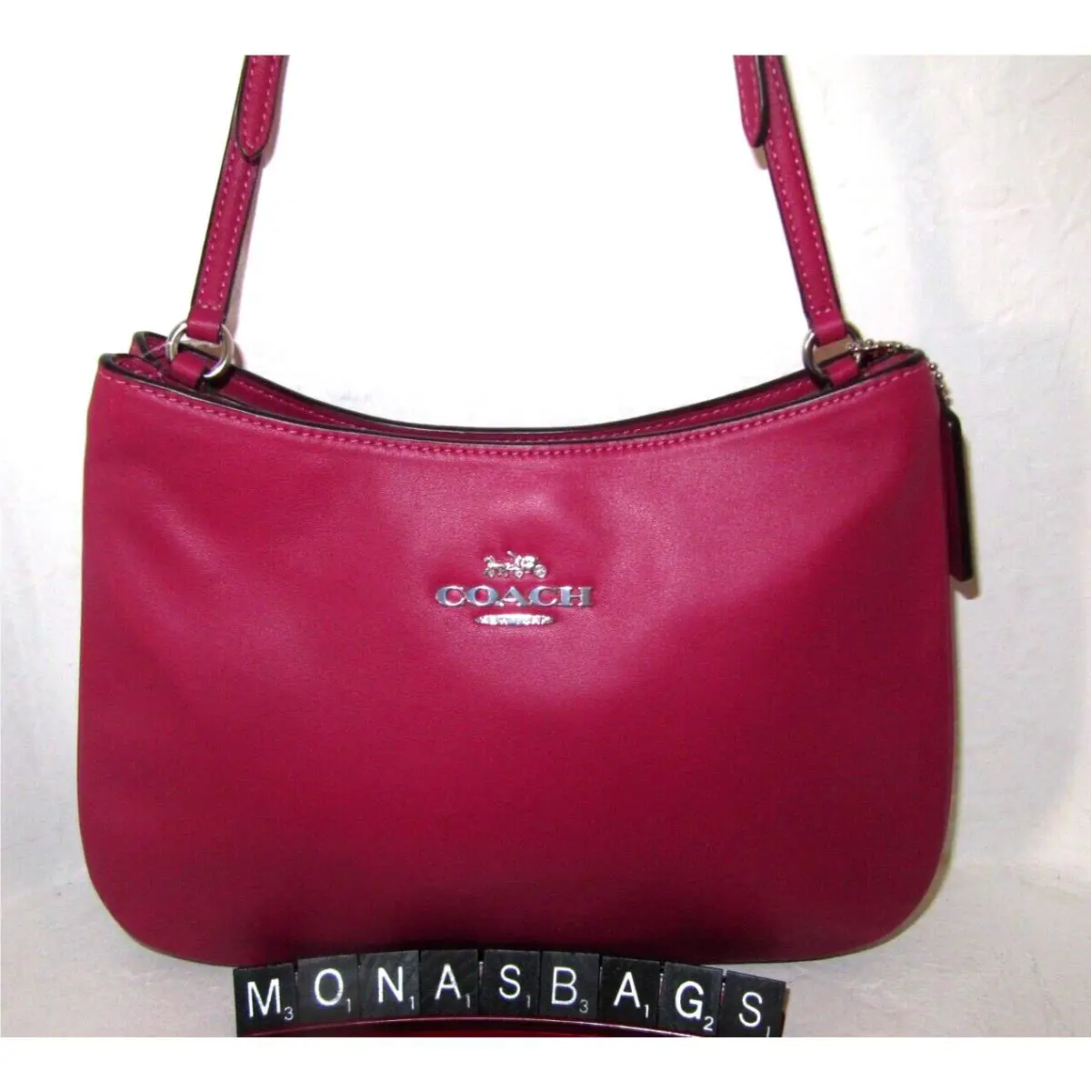 Coach CO952 Penelope Bright Violet Smooth Leather Shoulder Bag