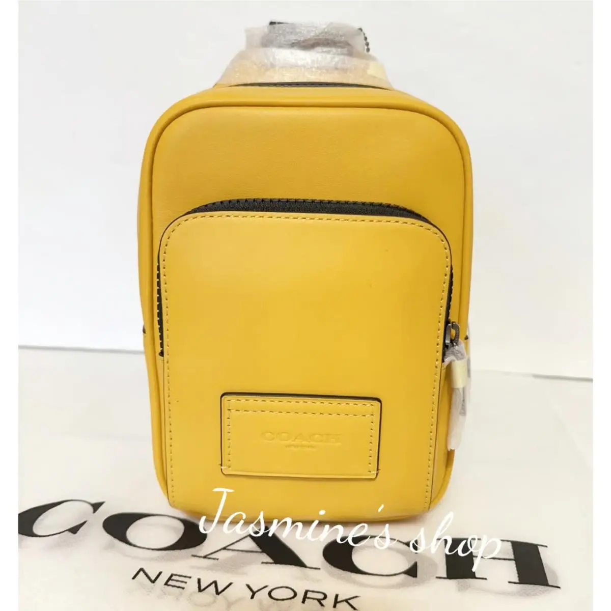 Men Racer Sling Pack Crossbody in Leather Honey CX071 by Coach