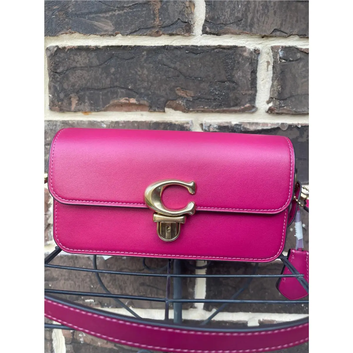 Coach Faded Purple Leather Studio Baguette Silver Tone Crossbody Shoulder CE331