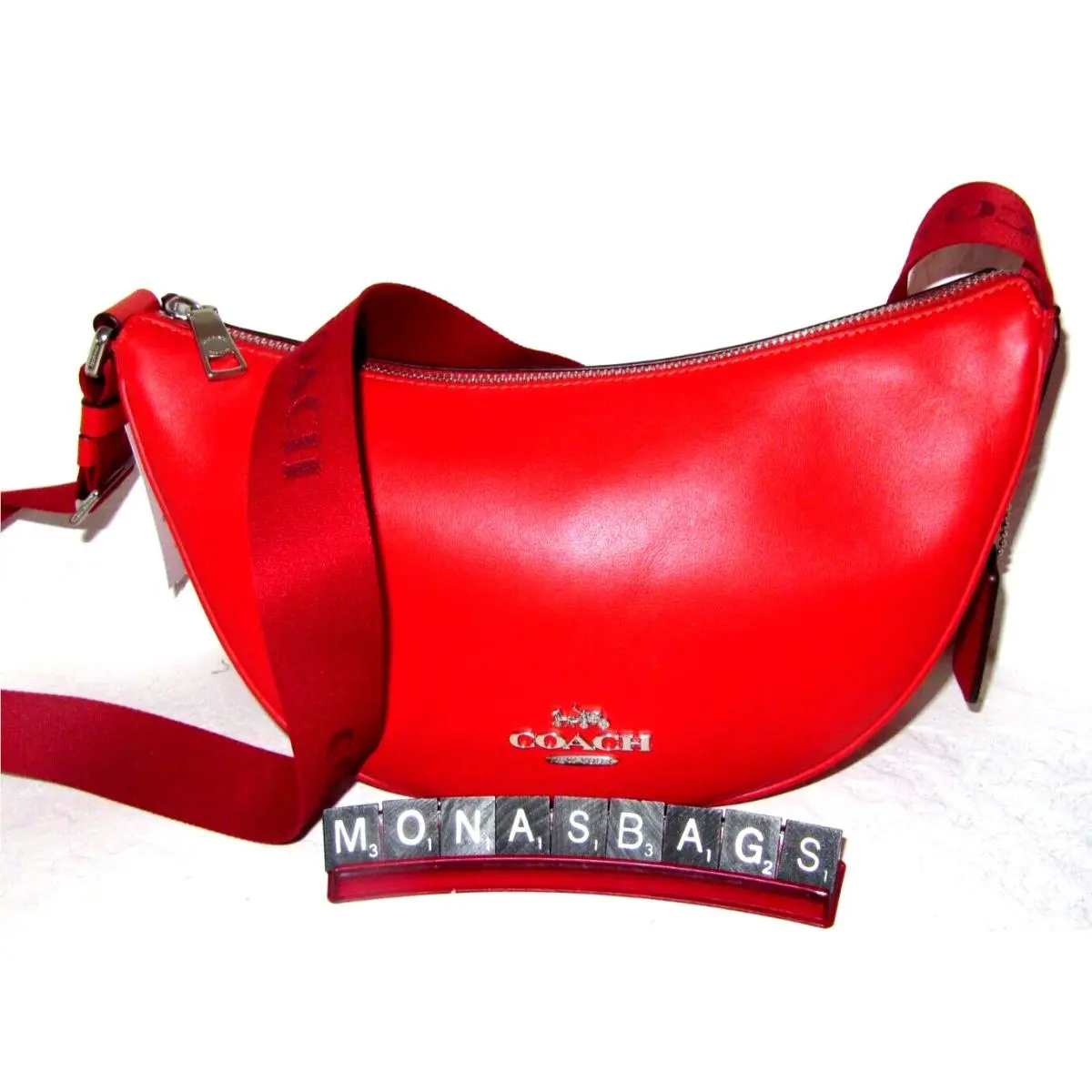 Coach CT644 Pace Shoulder/crossbody Bag Miami Red Smooth Leather
