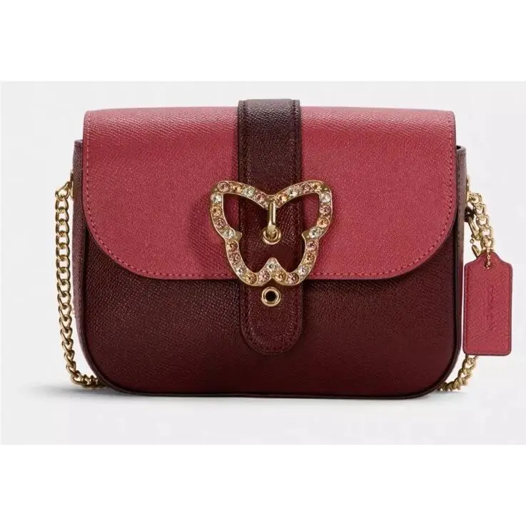 Coach C6796 Gemma Crossbody Leather Bag In Colorblock Butterfly Buckle